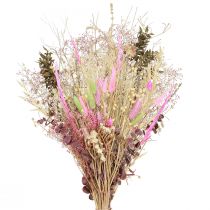 Article Bouquet de fleurs séchées rose vert Lagurus eucalyptus 150g