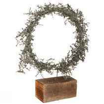 Article Couronne sèche Asperges couronne décorative rustique socle en bois Ø35cm