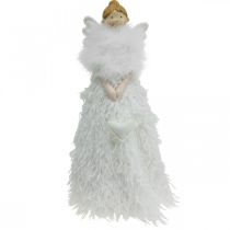Cale-porte Ange de Noël, Figurine Ange H38cm Blanc