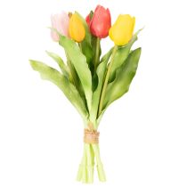 Article Tulipes artificielles, décoration printanière rustique pour vase de table, 30 cm, lot de 7