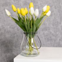 Article Tulipes artificielles pour une décoration printanière réaliste dans le salon ou le bureau, 40 cm, lot de 7