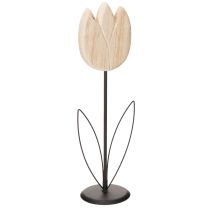 Article Tulipe décorative sur socle, pour une touche d'élégance dans votre salon, 47,5 cm