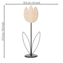 Article Tulipe décorative sur socle, pour une touche d'élégance dans votre salon, 47,5 cm