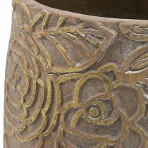 Article Jardinière fleurs dorées pot de fleurs en céramique Ø21cm H22.5cm