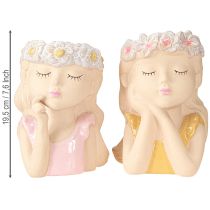 Article Jardinière en céramique Dreaming Girl assortie H19,5 cm 2 pièces