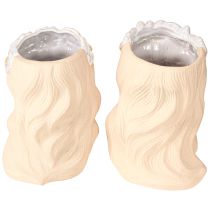 Article Jardinière en céramique Dreaming Girl assortie H19,5 cm 2 pièces