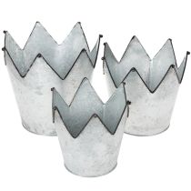 Article Couronne décorative en métal zinc Ø21,5/19,5/17 cm, lot de 3