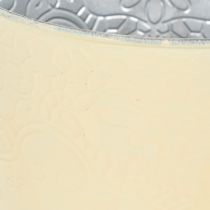 Article Cache-pot métallique pastel jaune Ø16cm H14cm