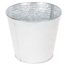 Article Pot de fleurs en métal, blanc pastel, Ø16cm H14cm