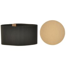 Article Cache-pot à rainures Papier Noir Ø19cm H14cm 3 pcs