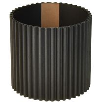 Article Jardinière en papier noir Ø13cm H12cm 4 pcs
