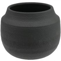 Article Jardinière pot de fleurs en céramique noire Ø27cm H23cm