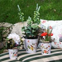 Article Jardinière seau métal avec anse Ø14/11,5/9,5cm lot de 3