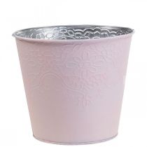 Article Jardinière jardinière en métal rose pastel Ø16cm H14cm