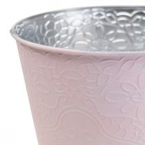 Article Cache-pot métal pot de fleur rose pastel Ø12cm