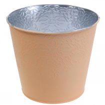 Article Jardinière jardinière en métal orange pastel Ø13.5cm H12.5cm