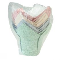 Article Cache-pot en papier à pois pour emballage cadeau Fleurs Ø7cm H14cm 12 pcs