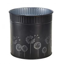Article Jardinière Pot de Fleur Pissenlit Noir Ø9,5cm H11cm