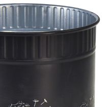 Article Jardinière Pot de Fleur Pissenlit Noir Ø9,5cm H11cm