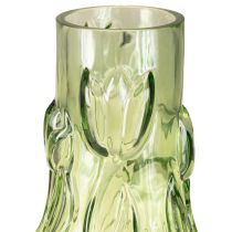 Article Vase en verre orné d'un motif de tulipe en relief pour une décoration harmonieuse, 30 cm