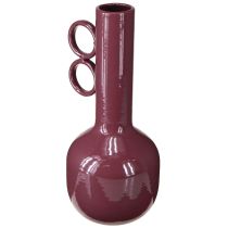 Article Vase moderne et artistique à long col et anses rondes, idéal pour les intérieurs élégants, 24 cm