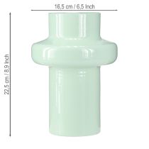 Article Vase décoratif en métal vert menthe pastel Ø16,5 cm H23,5 cm