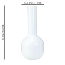 Article Vase décoratif moderne vase métal blanc crème Ø10.5cm H25.5cm