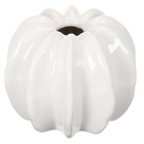 Article Vase en céramique blanche en forme de citrouille 15 cm décoration intérieure