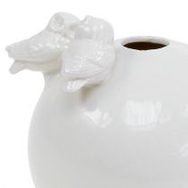 Vase avec hiboux Ø11.5cm Blanc