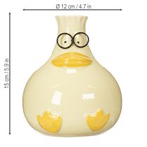Article Vase figurine canard, céramique, design joyeux, idéal pour les intérieurs modernes, 15 cm, lot de 2