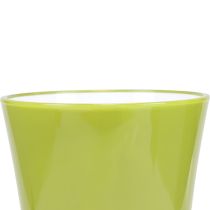 Article Vase à fleurs vert, vase décoratif, olive pétillante, Ø16,5 cm, H27 cm