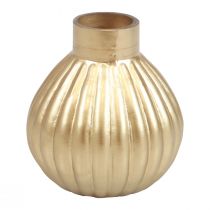 Vase vase en verre doré bulbeux vase décoratif verre Ø10,5cm H11,5cm