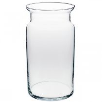 Vase en verre, vase décoratif, verre à bougie Ø15.5cm H28cm