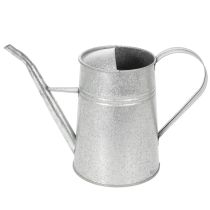 Article Arrosoir décoratif galvanisé, métal gris, style vintage, 1,7 L, H 23 cm, idéal pour les décorations florales et les jardinières élégantes.