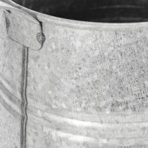 Article Arrosoir décoratif galvanisé, métal gris, style vintage, 1,7 L, H 23 cm, idéal pour les décorations florales et les jardinières élégantes.