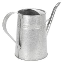 Article Arrosoir décoratif galvanisé, métal gris, style vintage, 1,7 L, H 23 cm, idéal pour les décorations florales et les jardinières élégantes.