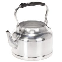 Article Théière décorative vintage en métal aspect zinc Ø19 cm H15 cm