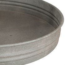 Article Présentoir à gâteaux vintage métal gris 3 étages Ø30,5cm H78cm