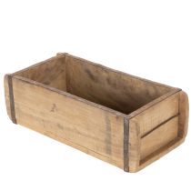 Article Jardinière vintage en bois, forme brique, 30 cm