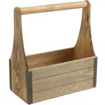Boîte en bois vintage pour planter boîte à outils boîte à plantes 28×14×31cm