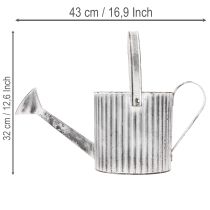 Article Pot de fleurs vintage Ø17cm, arrosoir décoratif, pot en métal style shabby chic