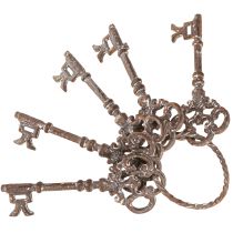 Article Porte-clés décoratif vintage en métal rouille H20,5 cm