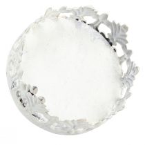 Article Photophore vintage à piquer Blanc Ø5,5cm H8cm 4pcs