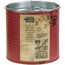 Article Jardinière vintage boite décorative métal violet décoration estivale Ø11cm H10.5cm