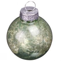 Article Boules de Noël vintage en verre mini en menthe Ø3cm 22 pcs