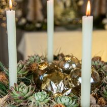 Article Boules de Noël vintage en verre avec motif Ø10,5cm 3pcs