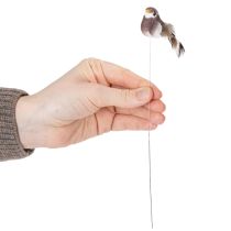 Article Oiseaux décoratifs artificiels pour la maison, parfaits pour le printemps, avec un plumage coloré en véritables plumes, 5 cm, lot de 18.