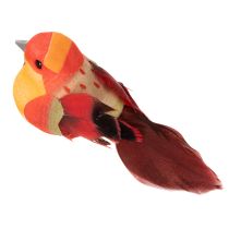 Article Oiseau artificiel en fil de fer pour loisirs créatifs, décoration colorée pour toutes les saisons, 8 cm, lot de 12.