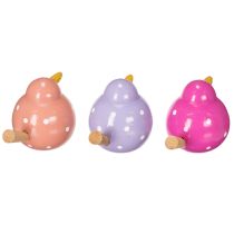 Article Figurine décorative d'oiseau, design mignon et coloré pour le salon, 6 cm, lot de 6
