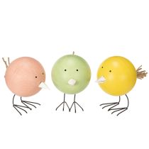 Article Figurines décoratives poussins ronds pour une touche de légèreté et de fantaisie, 9,5 cm, lot de 3